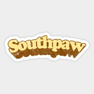 Southpaw - Left Handed Typography Design Sticker